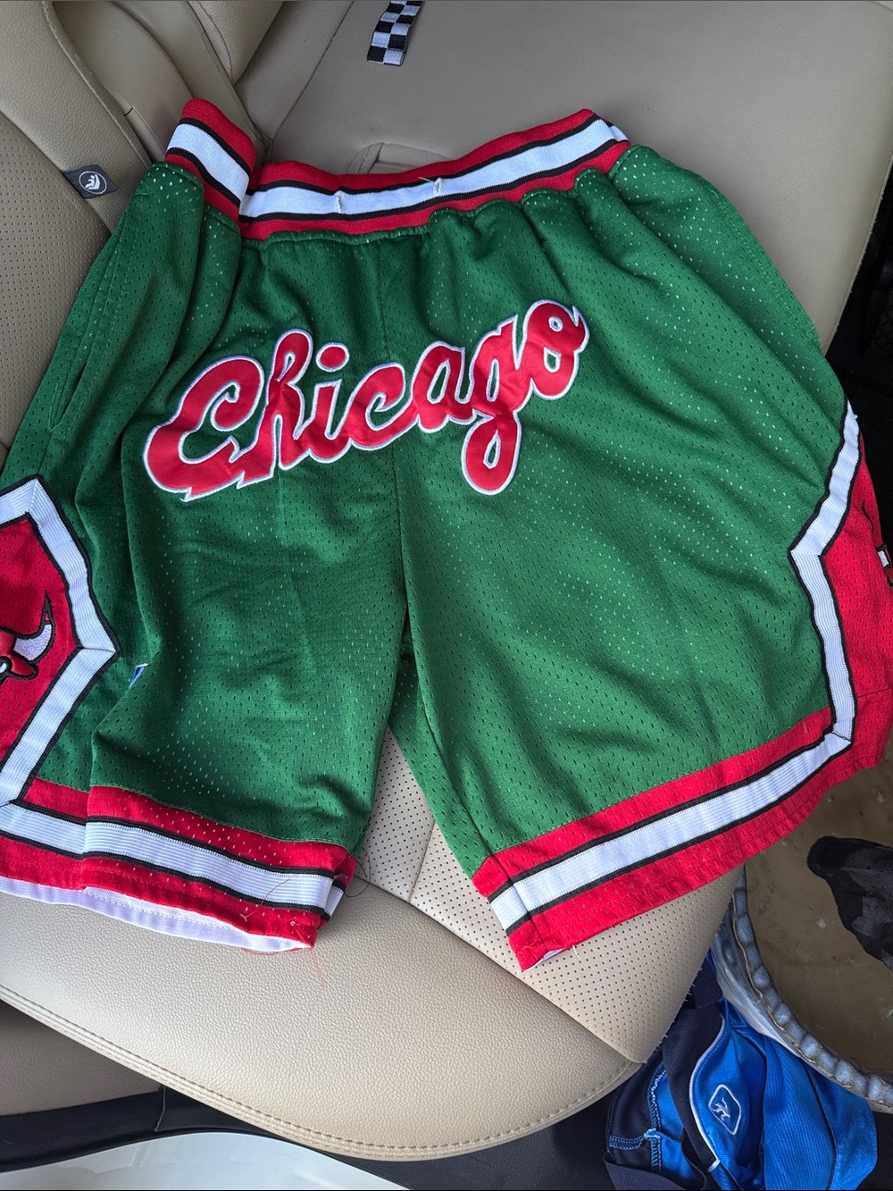 Just Don Red Chicago Bulls Mesh Shorts